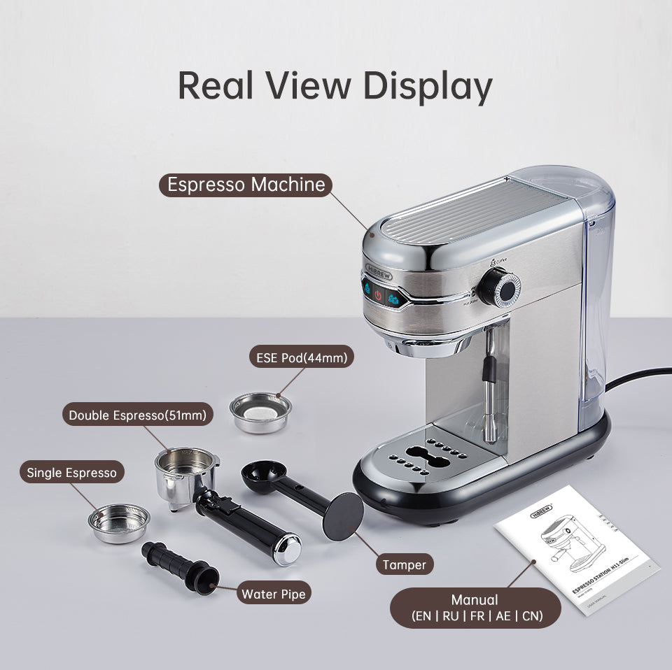 HiBrew Coffee Semi-Automatic Espresso Cappuccino Maker