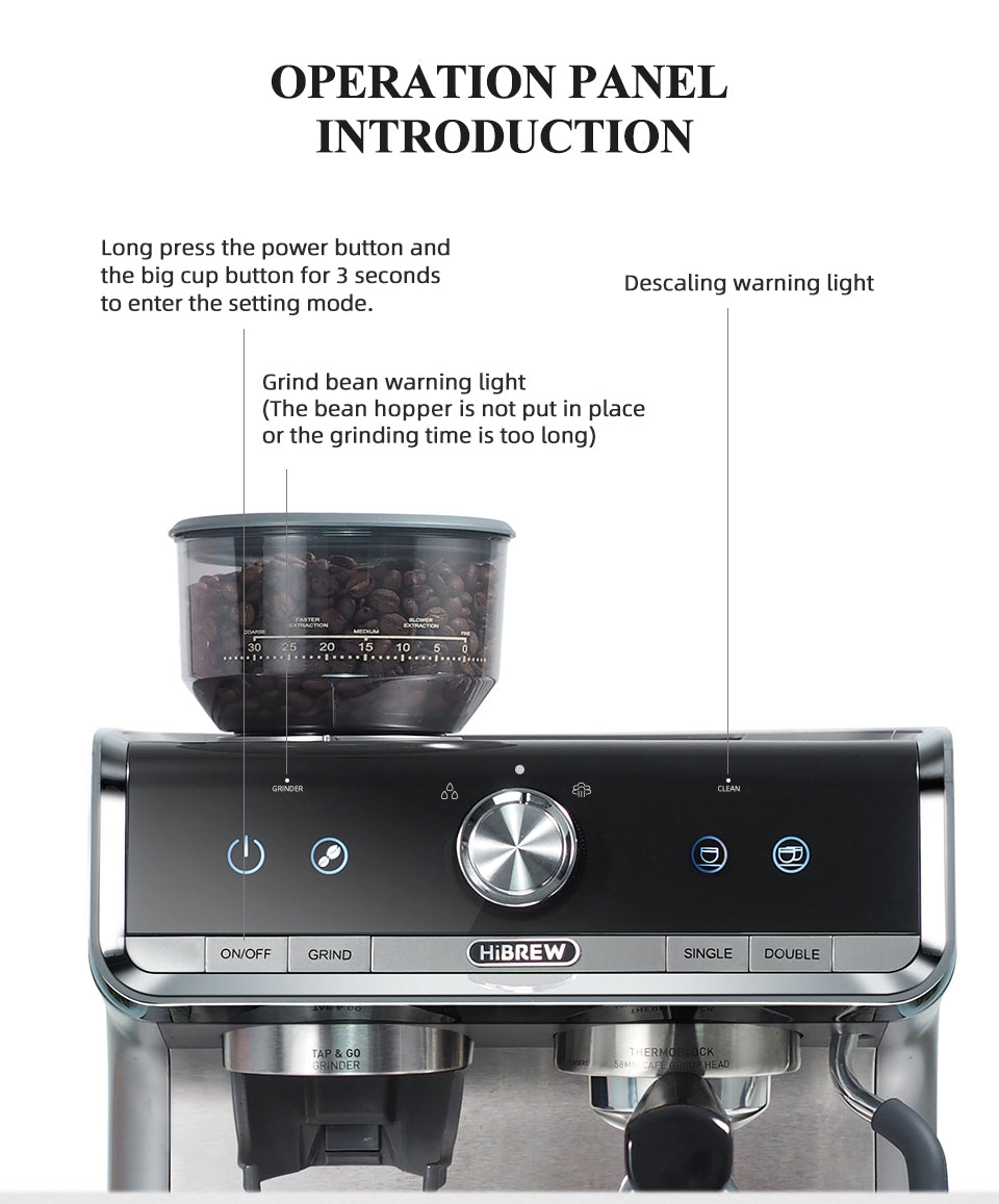 HiBrew Barista Pro 20Bar Espresso Machine