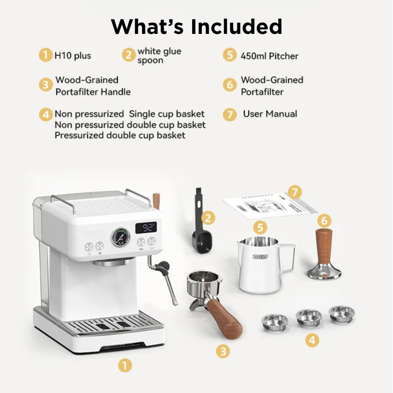 HiBrew Temperature Adjustable Plus Semi Automatic Espresso Machine