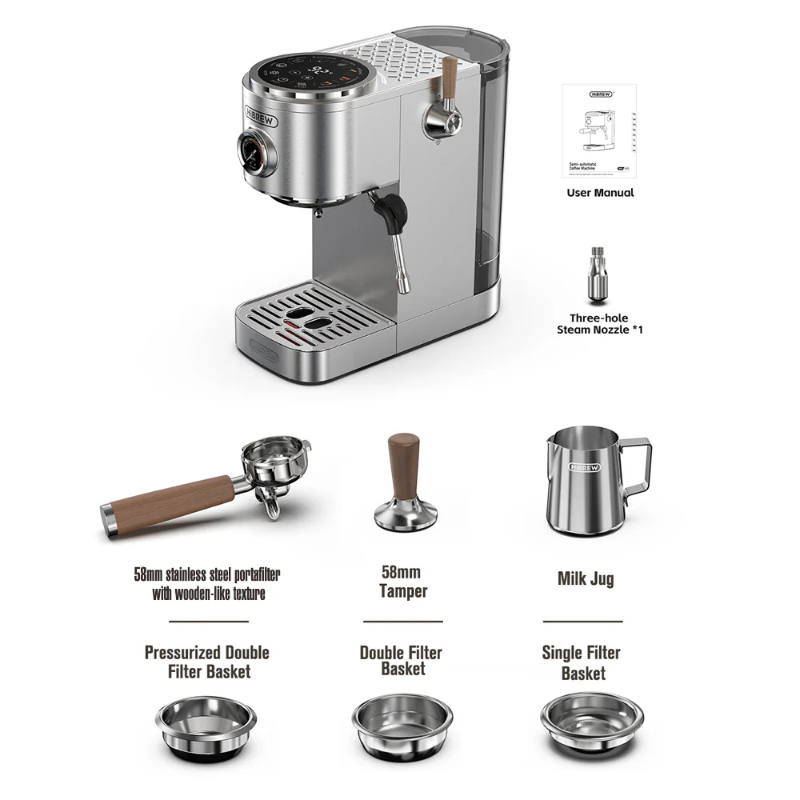 HiBREW Dual Boiler Espresso Machine with Intuitive Touchscreen