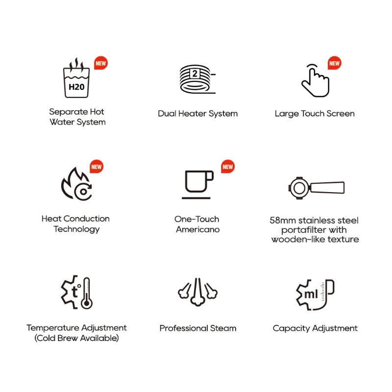 HiBREW Dual Boiler Espresso Machine with Intuitive Touchscreen