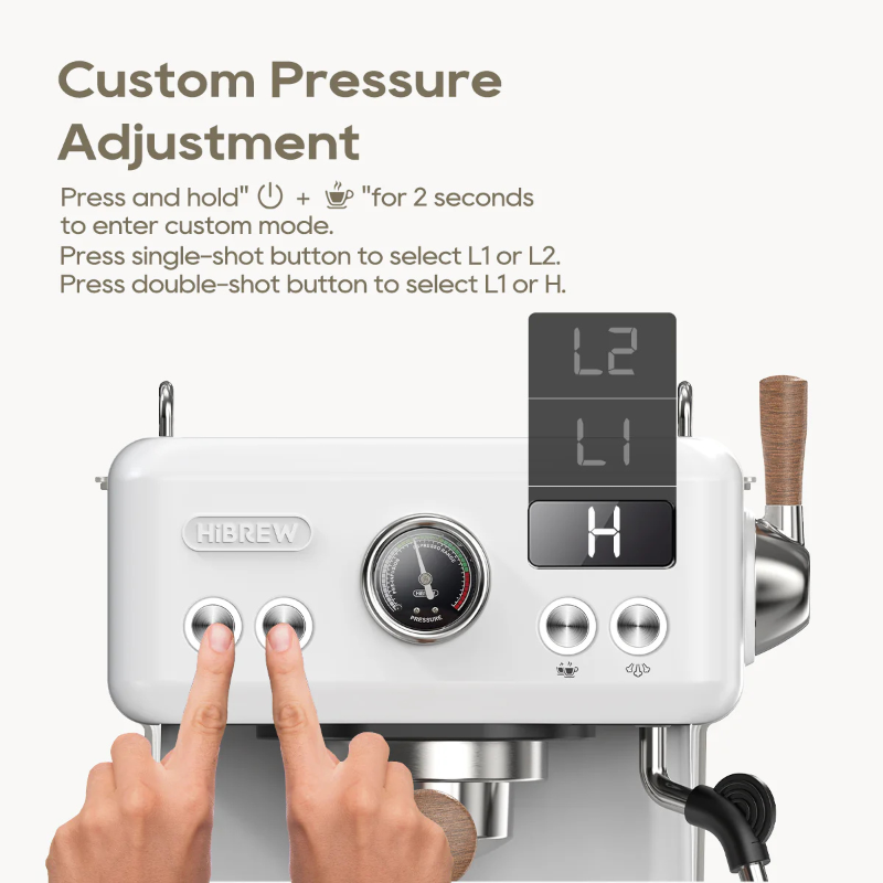 HiBrew Temperature Adjustable Plus Semi Automatic Espresso Machine
