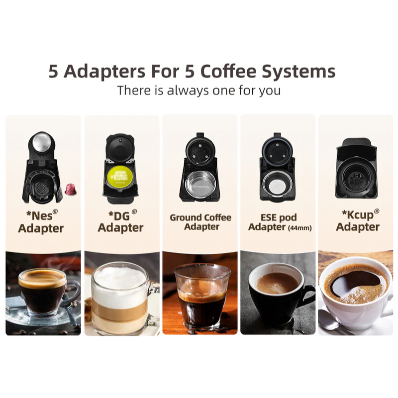 HiBREW 5 in 1 Multiple Capsule Coffee Machine 20Bar