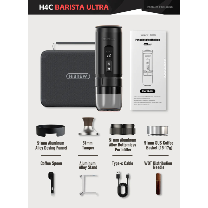 HiBREW H4C – Portable Espresso Maker with Detachable Battery