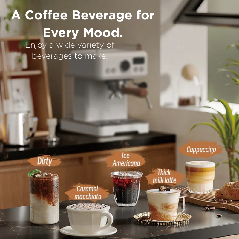 HiBrew Temperature Adjustable Plus Semi Automatic Espresso Machine