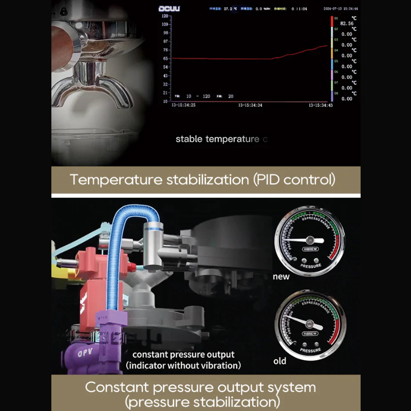 HiBrew Temperature Adjustable Plus Semi Automatic Espresso Machine